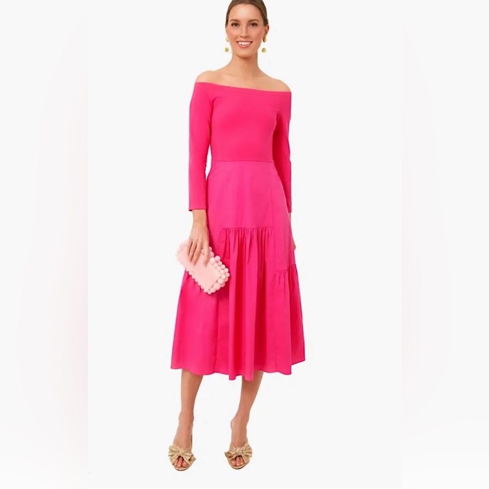 Tuckernuck × Cameran Eubanks Wimberly Camilla Pink Marissa Midi Dress M NWT